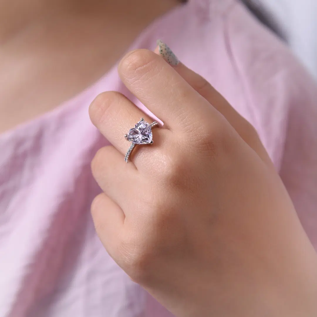 Drishti Jewels Solitaire Heart Ring image 2