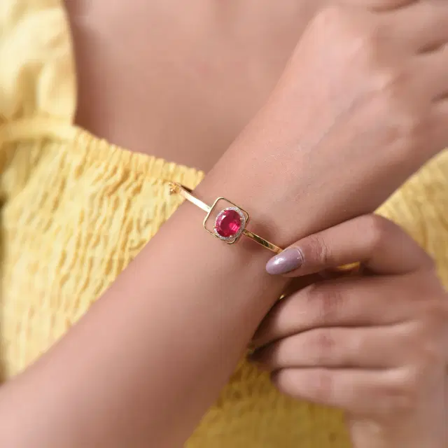 Drishti Jewels Ruby Via Bracelet