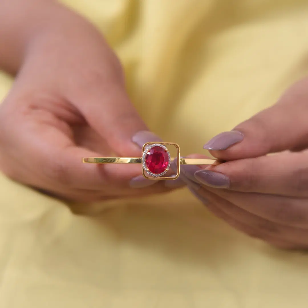 Drishti Jewels Ruby Via Bracelet image 2