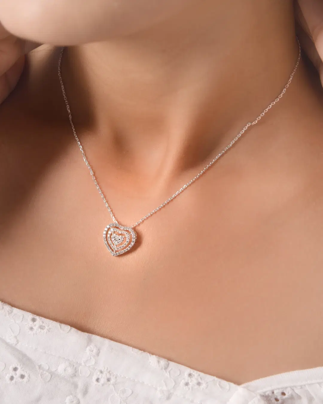 Drishti Jewels Double Halo Heart