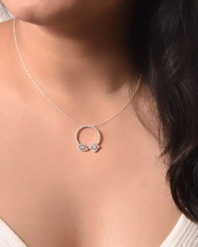 Drishti Jewels Semi Diamond Pendant