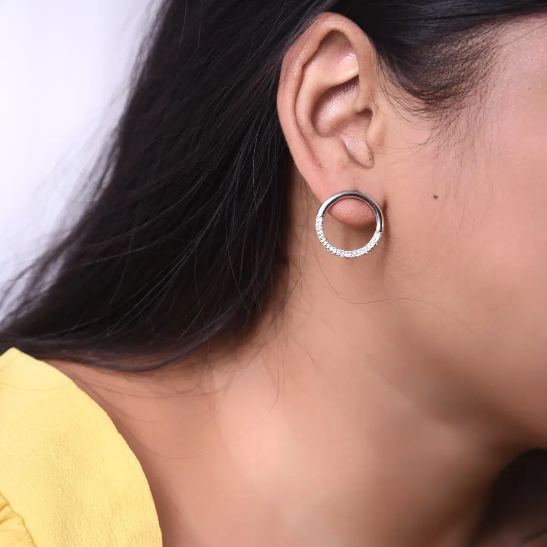 Drishti Jewels Radiant Diamond Hoops
