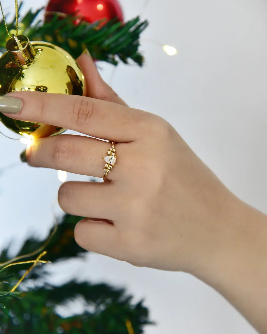 Drishti Jewels Pear Solitaire - Christmas Edit