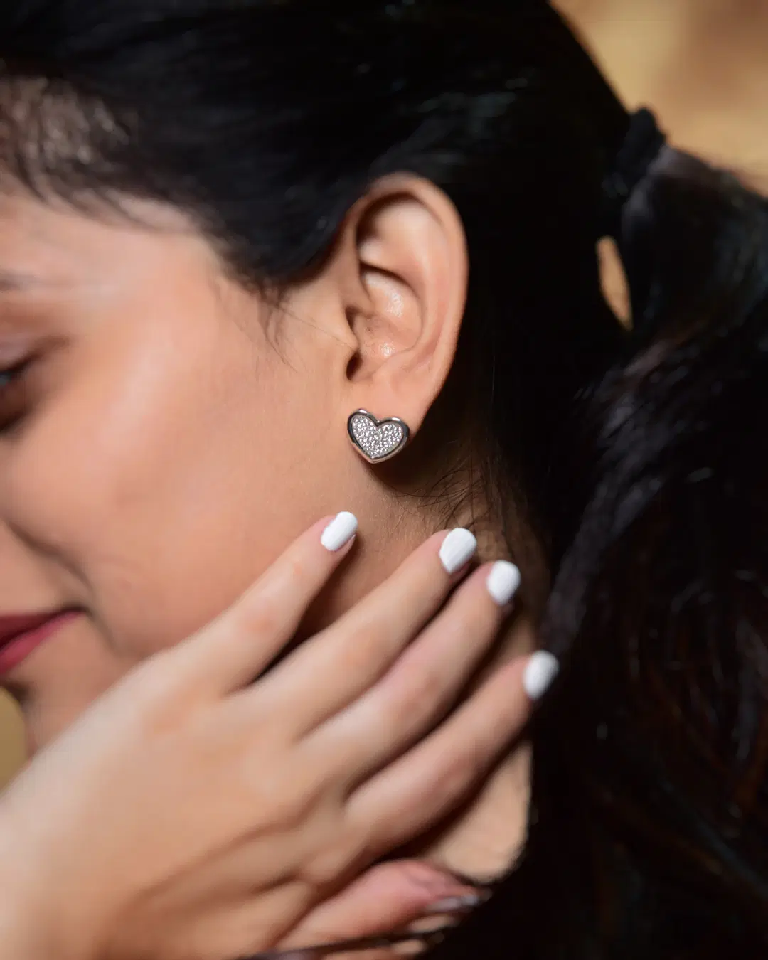 Drishti Jewels Love Charm Studs image 2