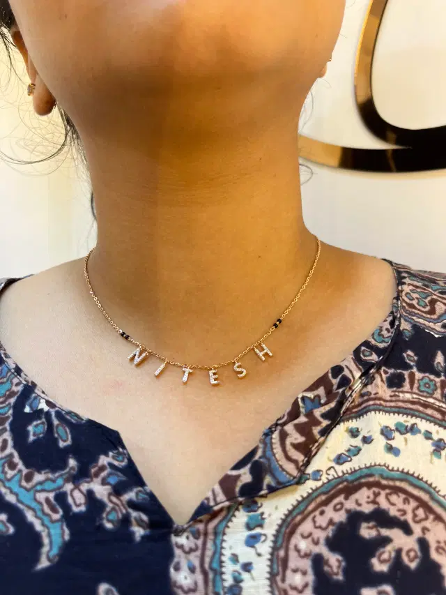 Drishti Jewels Name Necklace - Mangalsutra